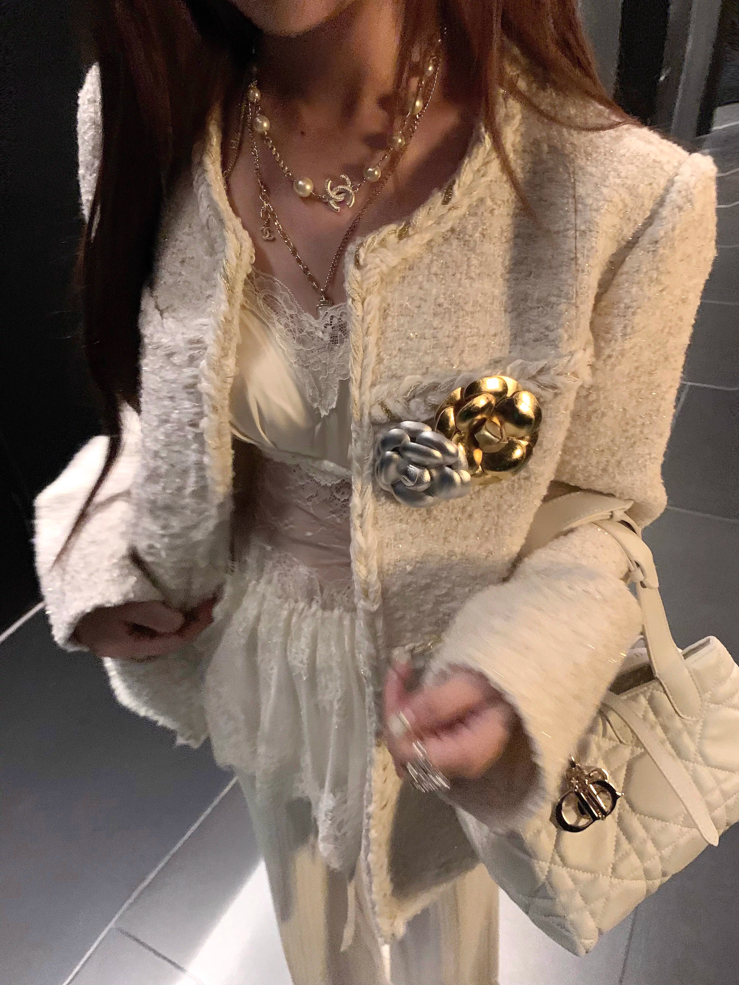 Tweed White Jacket ツイード ホワイト ジャケット