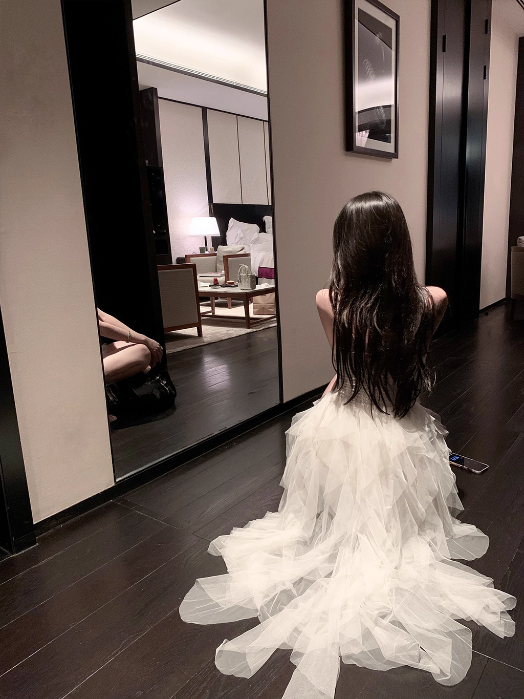 Frill Rayered Long Dress フリル レイヤード ロング ドレス