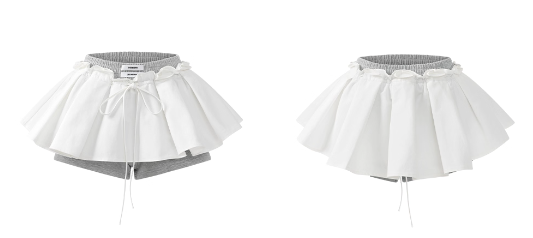 Off shoulders Tops sweat skirt オフショルダートップス レイヤードスカート　