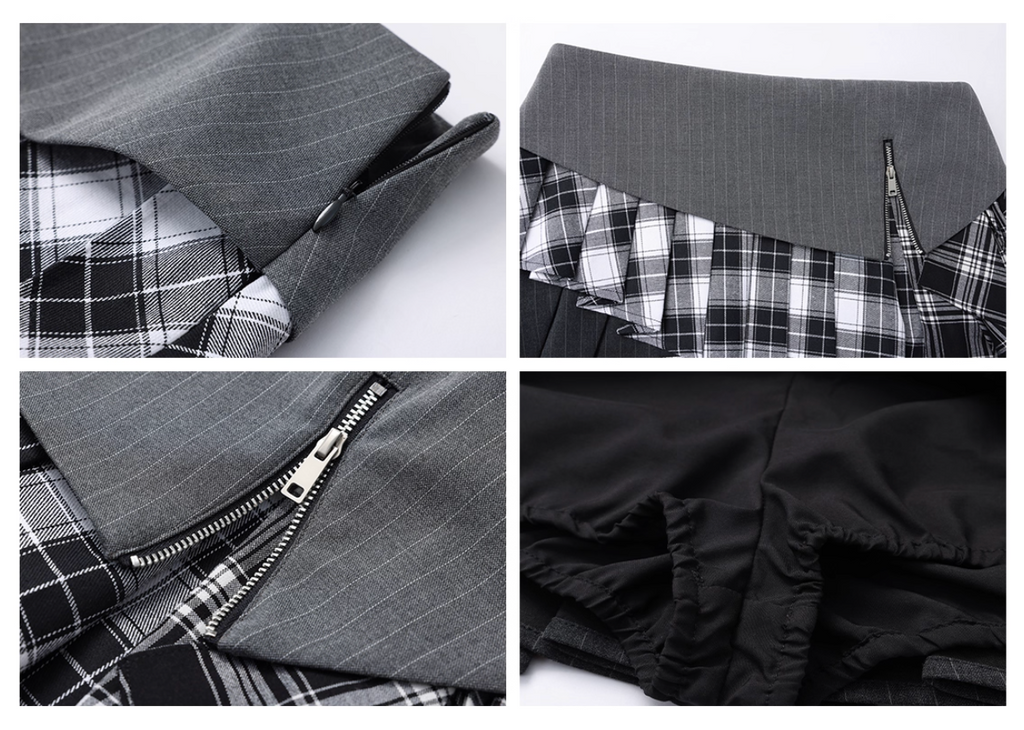 Asymmetric check skirt アシンメトリー チェック スカート