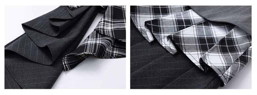 Asymmetric check skirt アシンメトリー チェック スカート