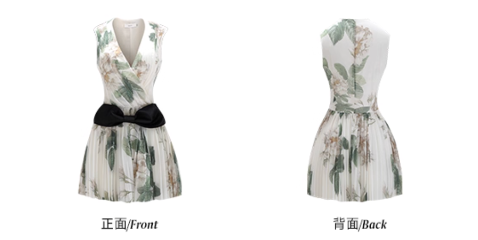 Flower mini Dress フラワーミニドレス