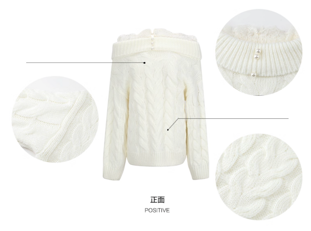 off shoulder knit オフショルダーニット