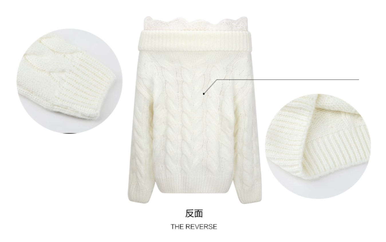 off shoulder knit オフショルダーニット