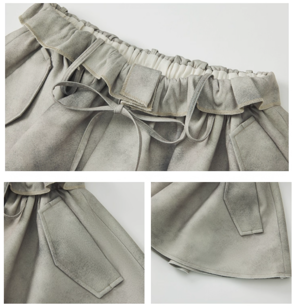 Lose Trench Jacket & Pleats Mini Skirt ルーズショートトレンチジャケット＆プリーツミニスカート