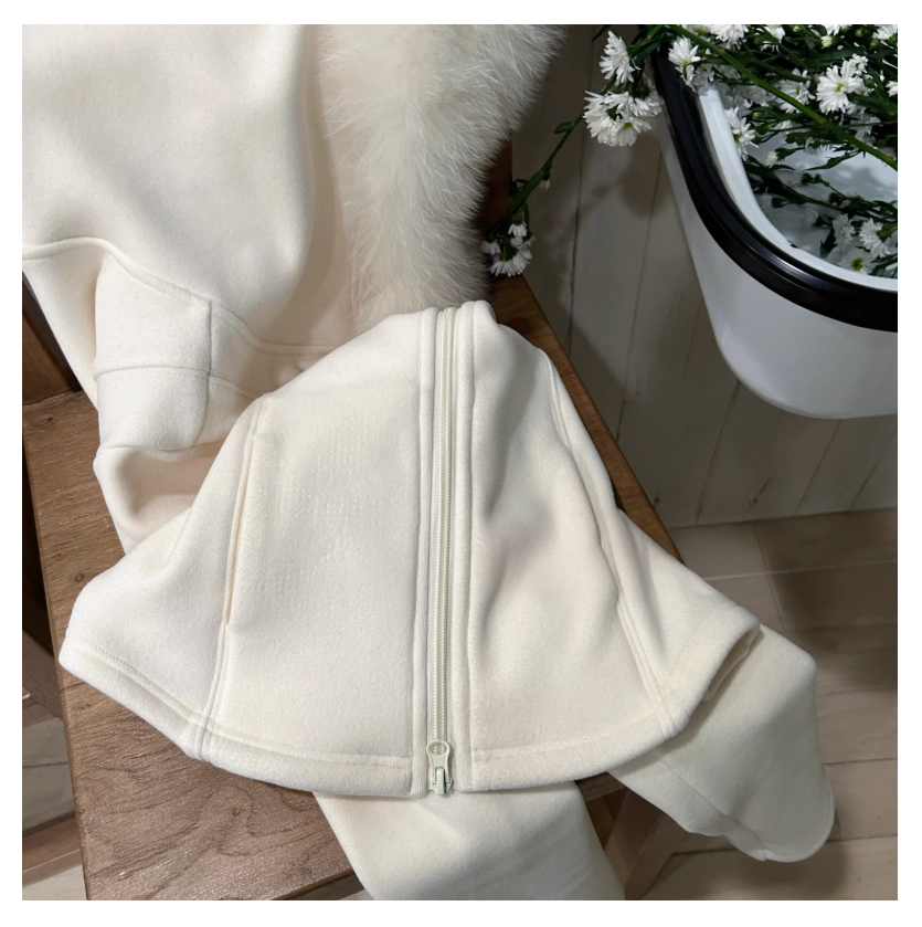 Fox fur cardigan フォックスファー付きカーディガン