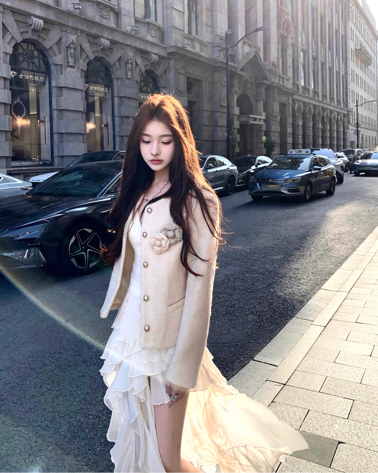 Asymmetry Shifon Maxi Skirt アシンメトリー シフォン スカート