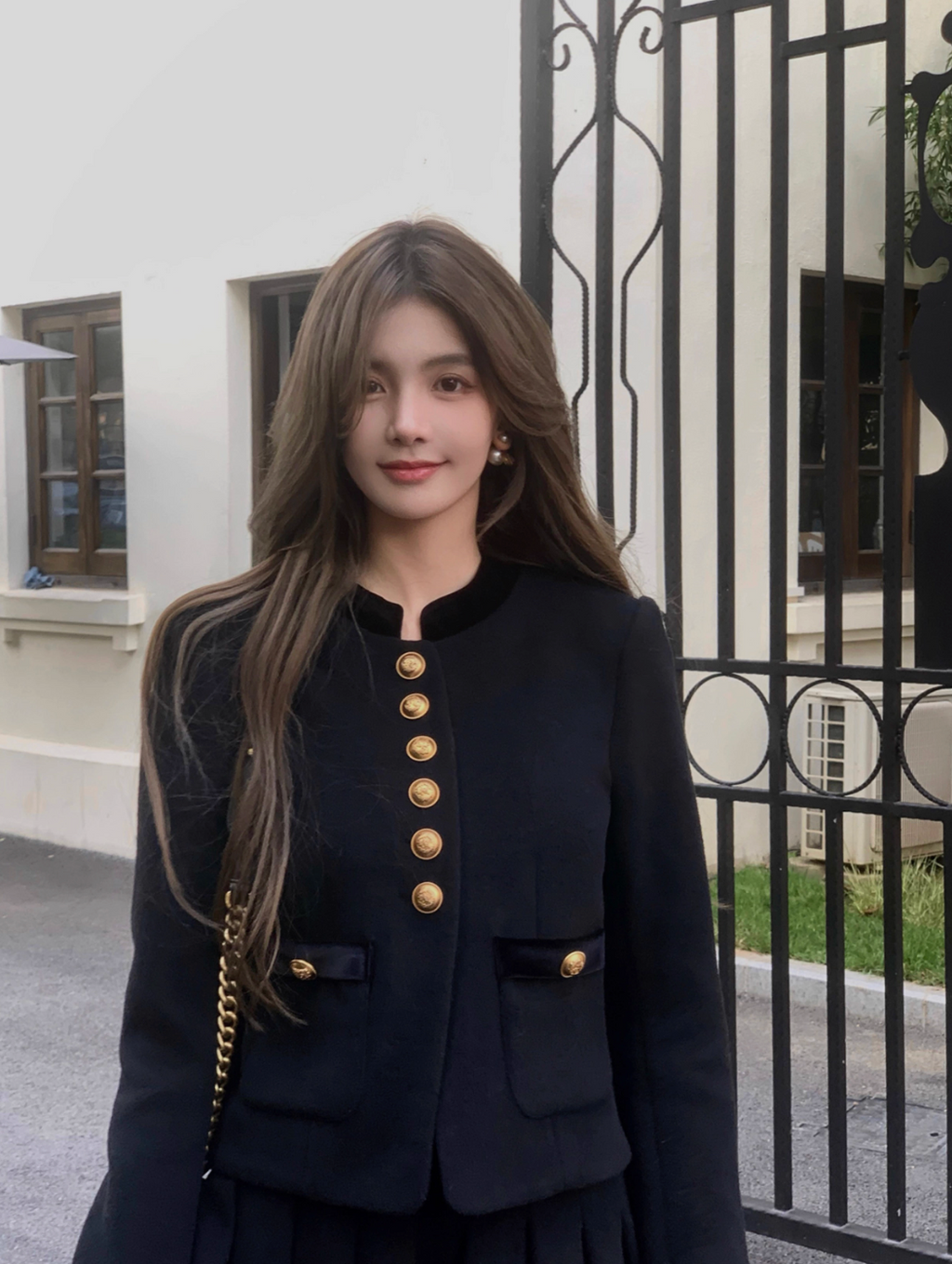 財閥千金穿搭 Gold Button Set up ゴールドボタン セットアップ