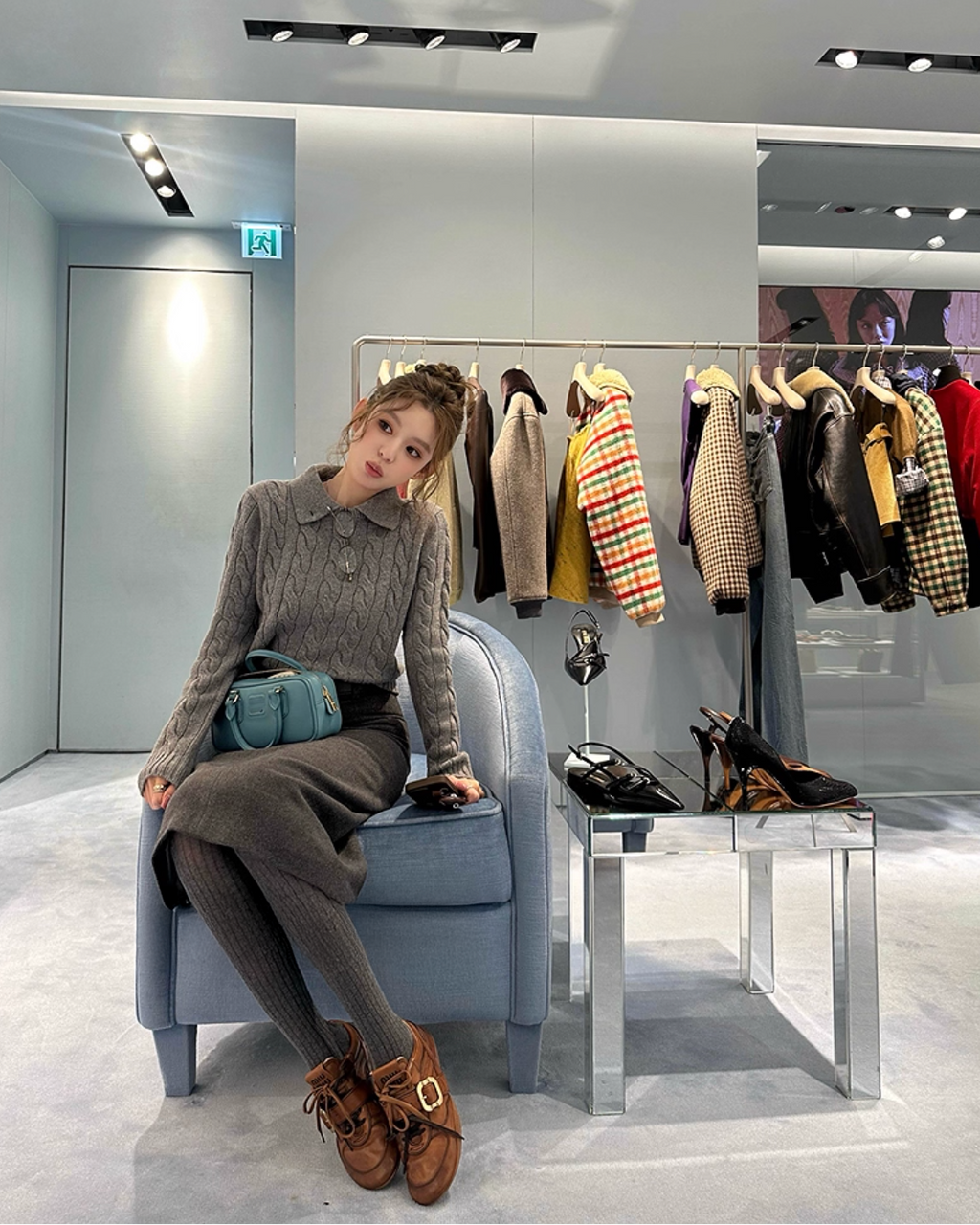 Coller Cable Knit カラー ケーブル ニット