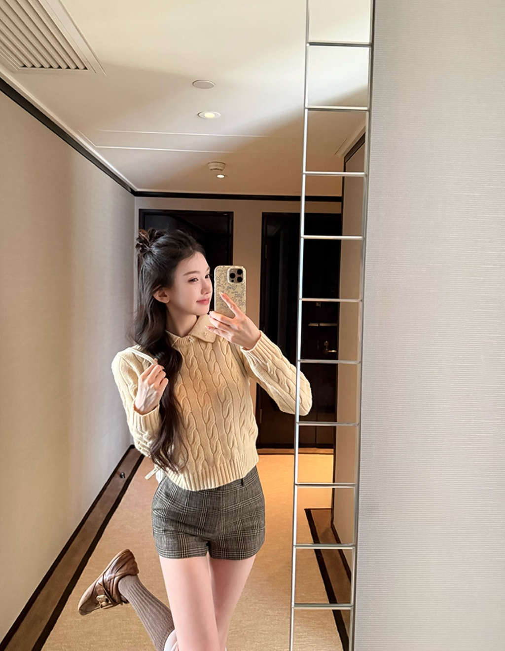 Coller Cable Knit カラー ケーブル ニット