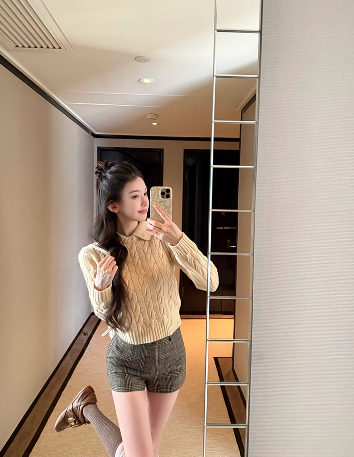 Coller Cable Knit カラー ケーブル ニット