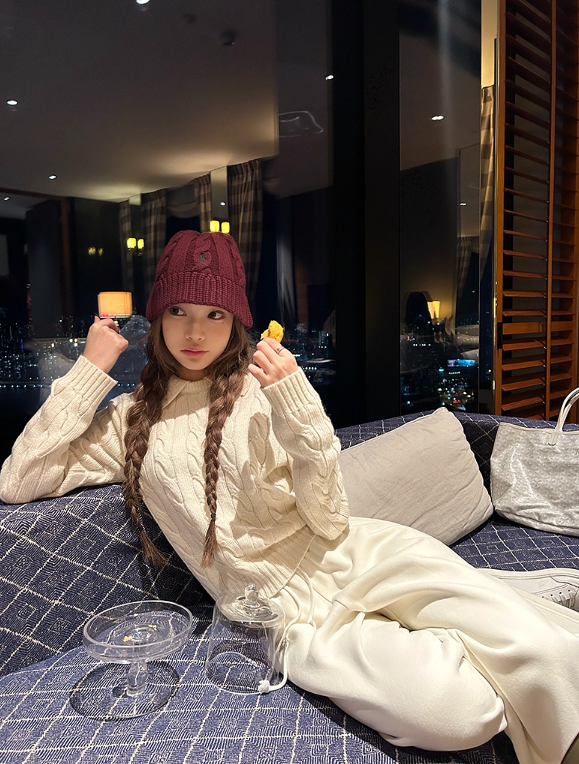 Coller Cable Knit カラー ケーブル ニット