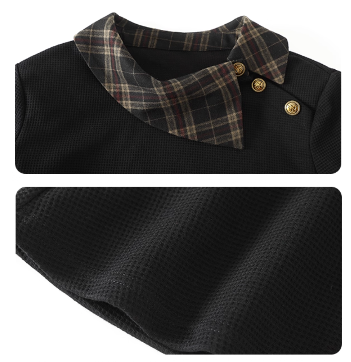 Check button top & Short pants チェックボタントップ&チェックショートパンツ