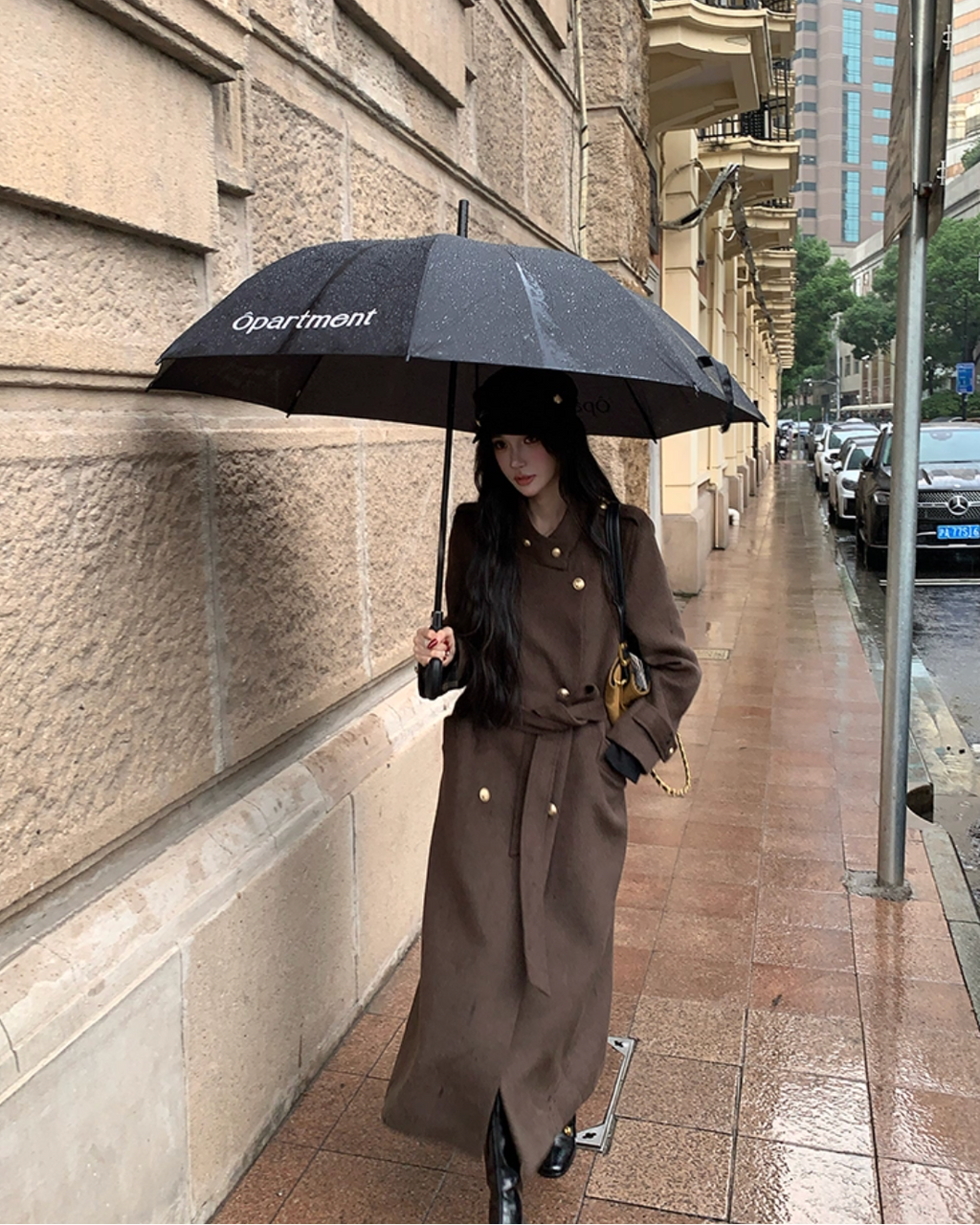 Kilting woolLong coat キルティング ウール ロングコート