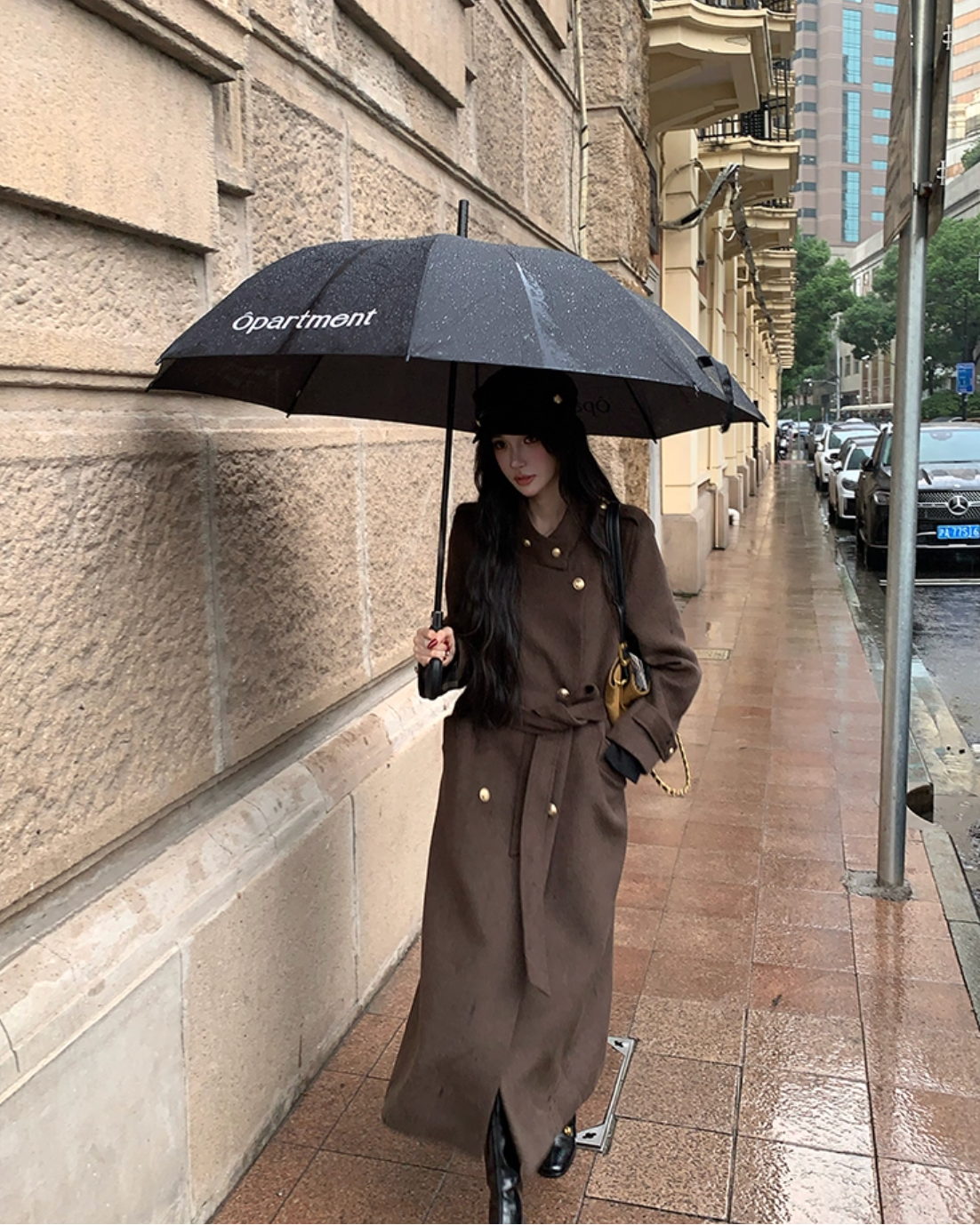 Kilting woolLong coat キルティング ウール ロングコート