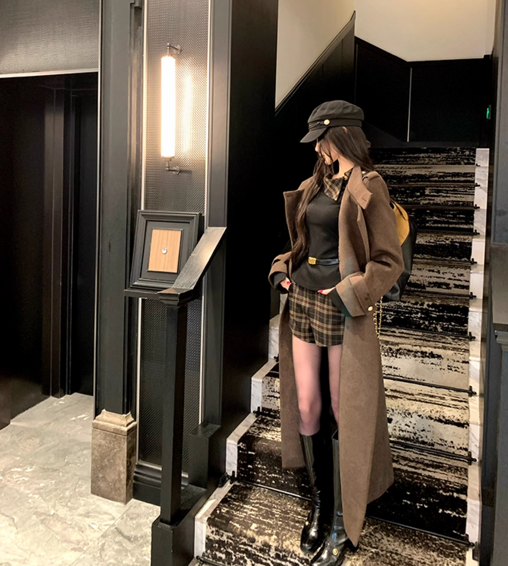 Kilting woolLong coat キルティング ウール ロングコート