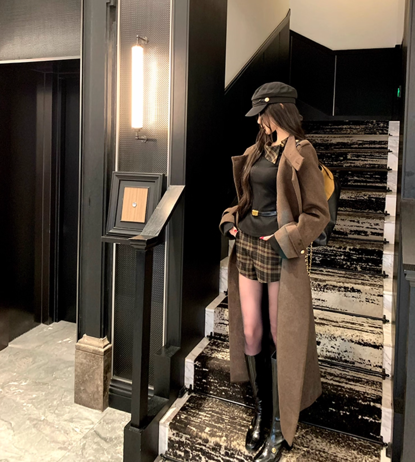 Kilting woolLong coat キルティング ウール ロングコート