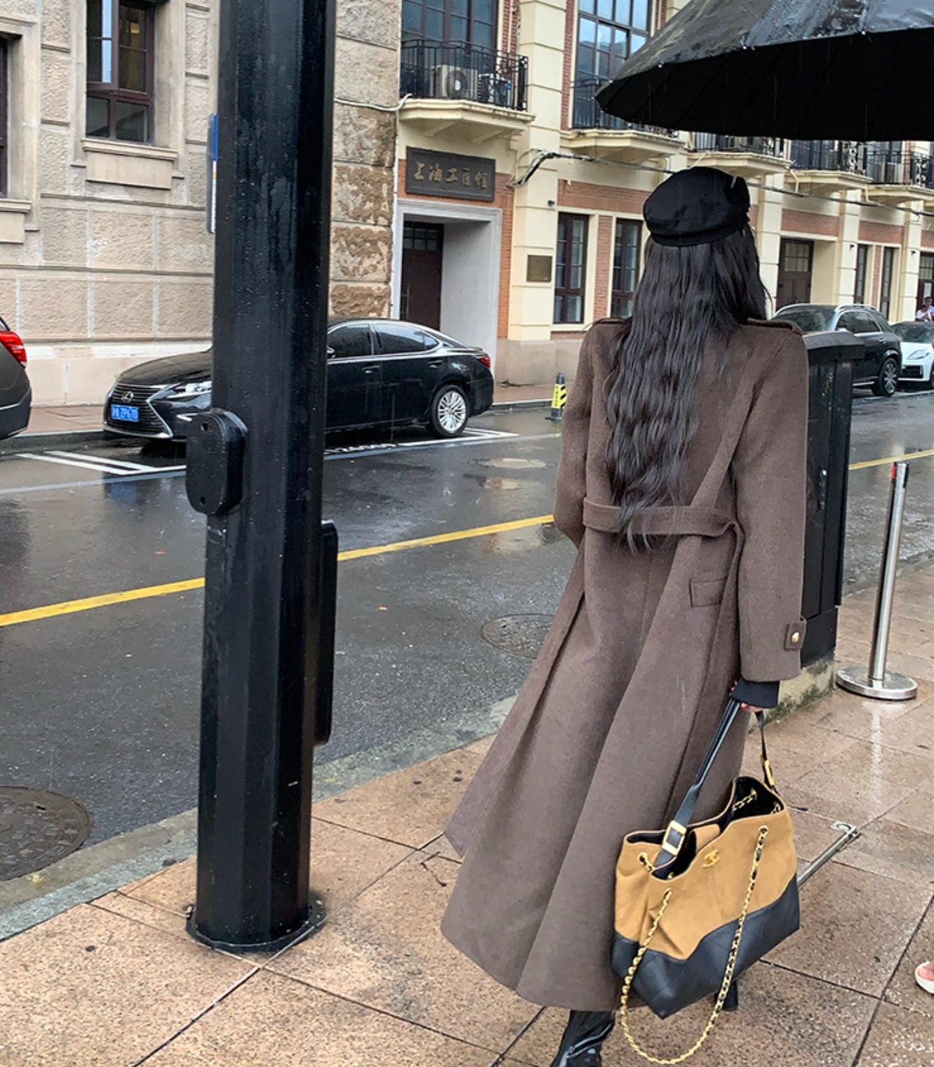 Kilting woolLong coat キルティング ウール ロングコート