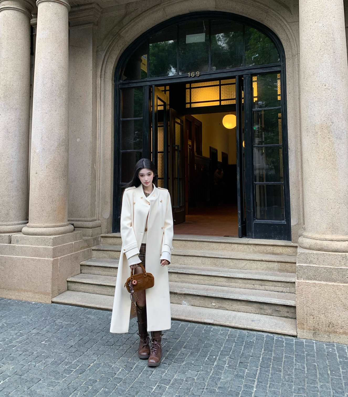 Kilting woolLong coat キルティング ウール ロングコート