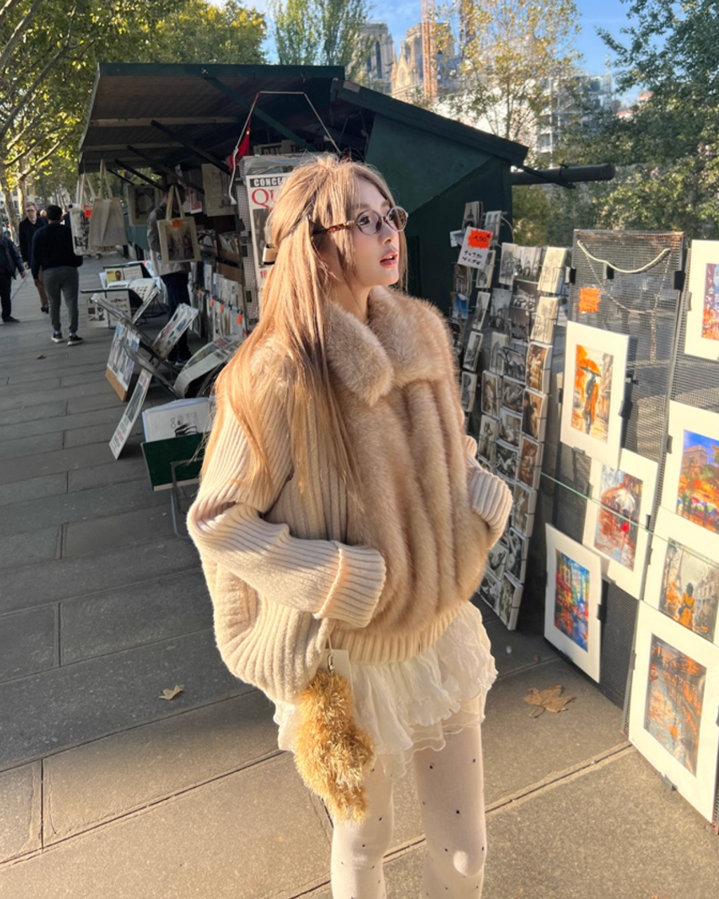 Eco Fox Fur Knit jacket エコフォックス ファーニット ジャケット