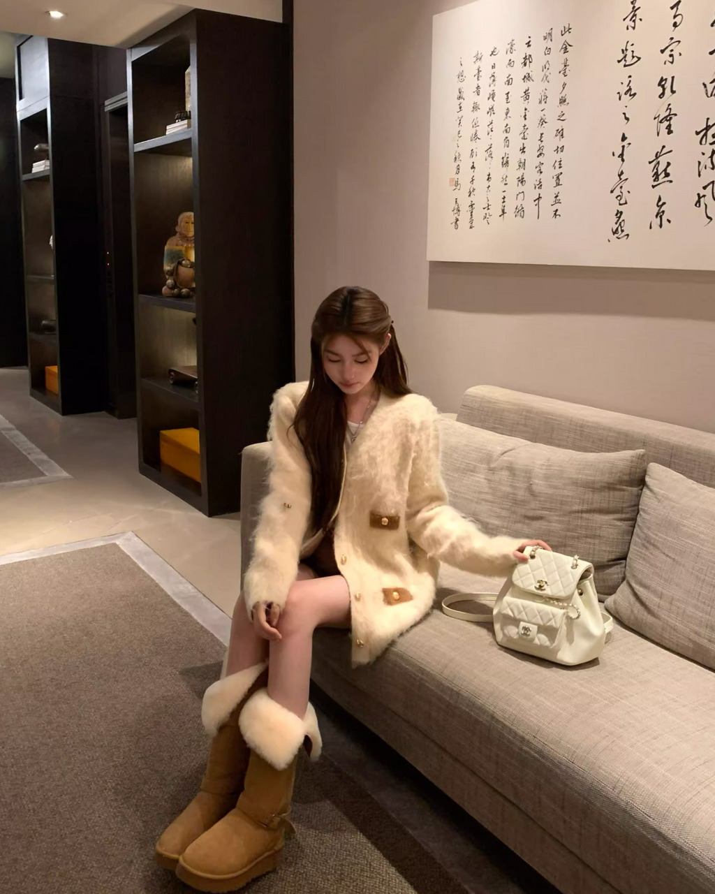 Snow Fur Long Boots スノー ファー ロング ブーツ