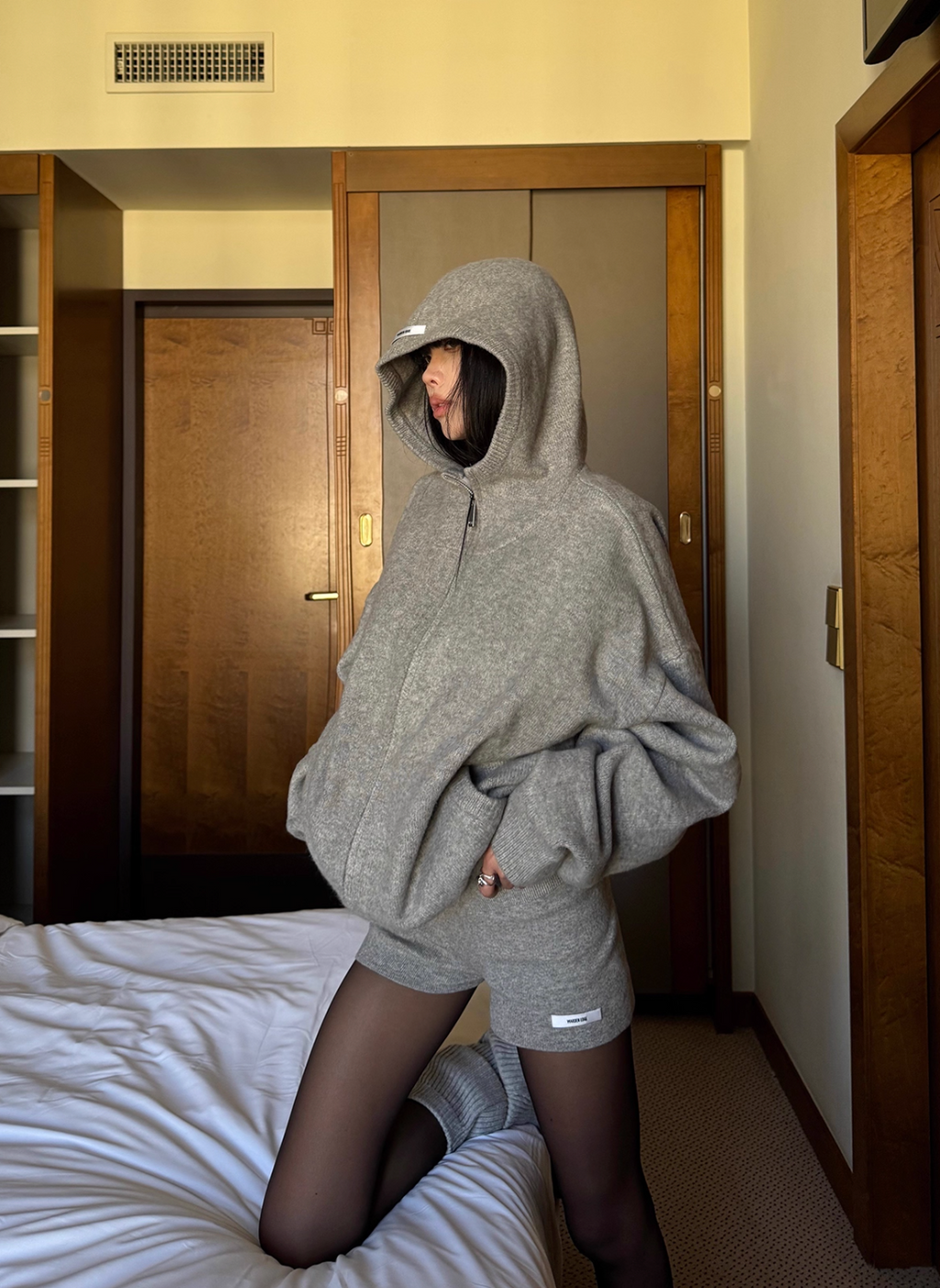 Knit Hoodie Shorts ニットフーディ＆ショーツ