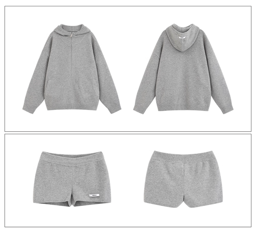 Knit Hoodie Shorts ニットフーディ＆ショーツ