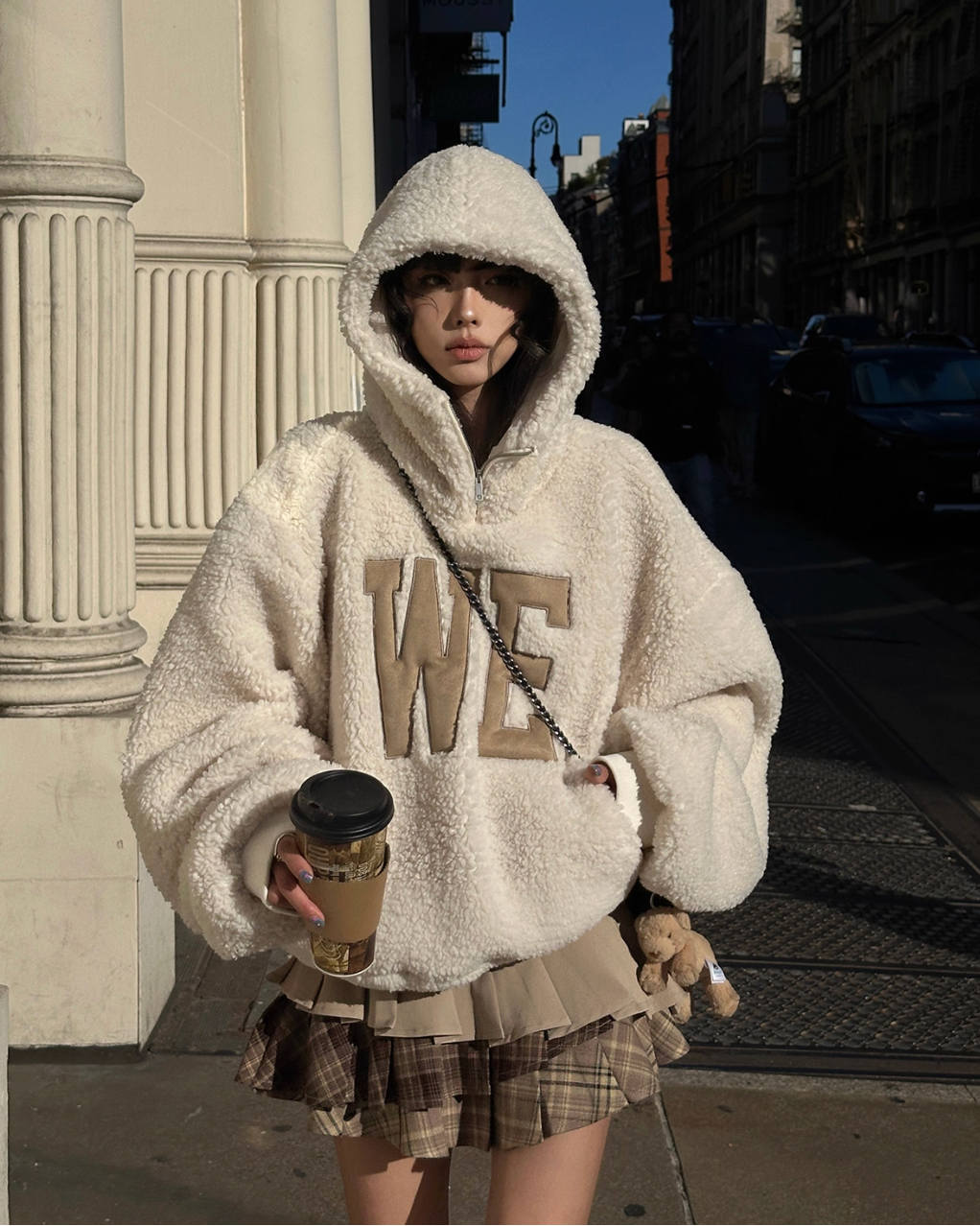 Boa pullover Check Skirt ボアプルオーバー チェックスカート