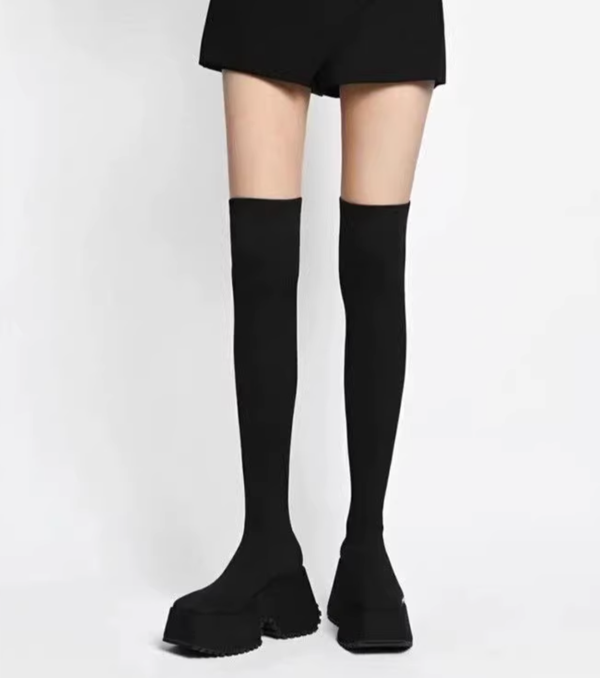 Plat form Square Toe Boots プラットフォーム スクエア トゥブーツ