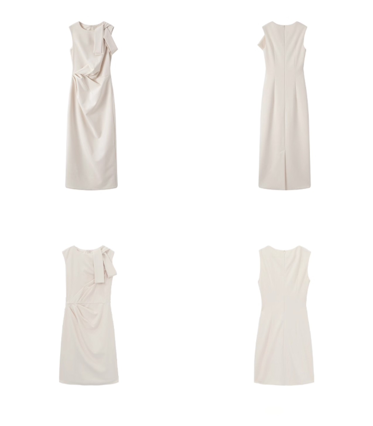 Ribbon White Long&Short dress リボンホワイトロング＆ショート ドレス