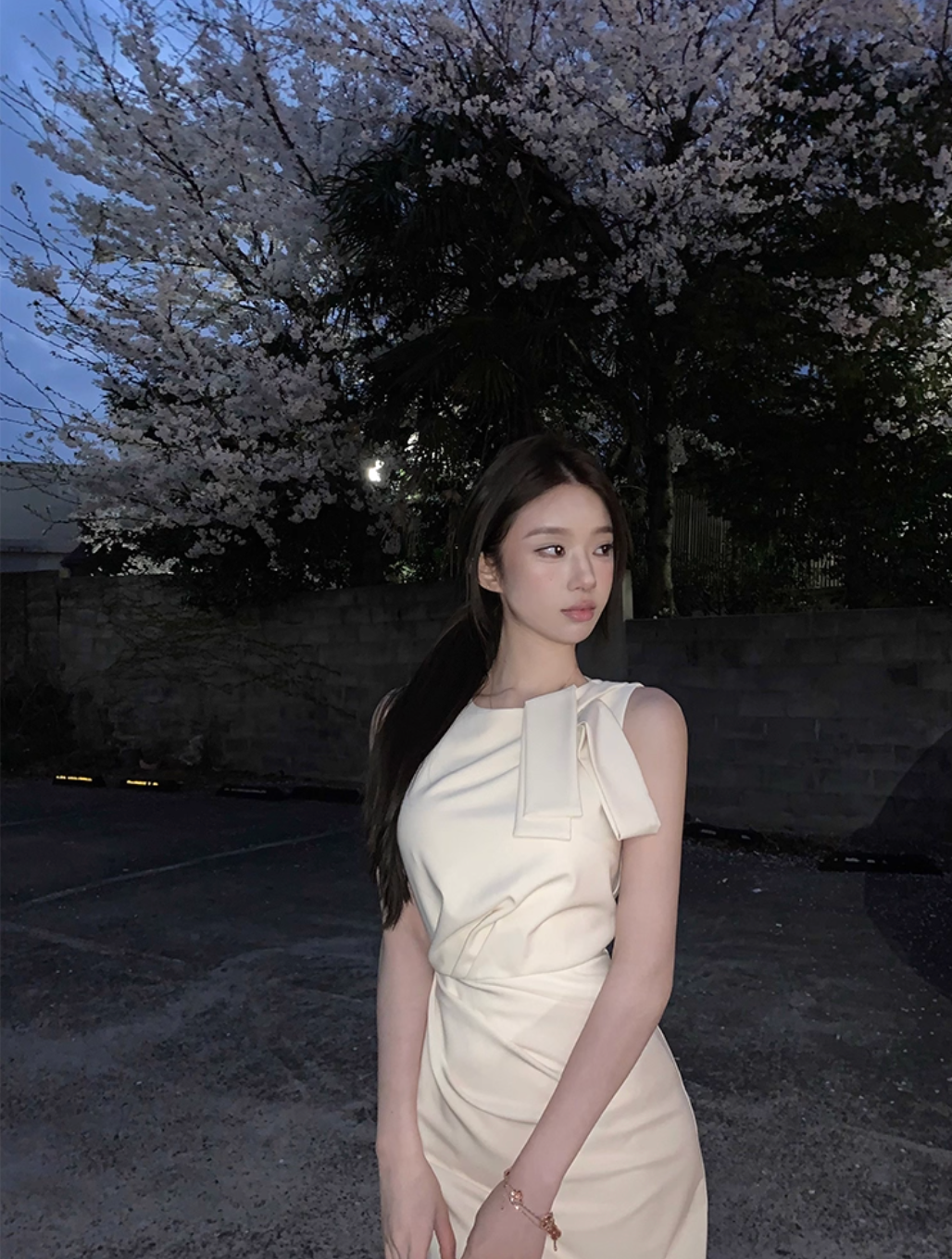 Ribbon White Long&Short dress リボンホワイトロング＆ショート ドレス