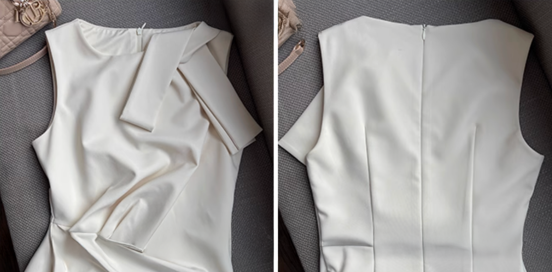 Ribbon White Long&Short dress リボンホワイトロング＆ショート ドレス