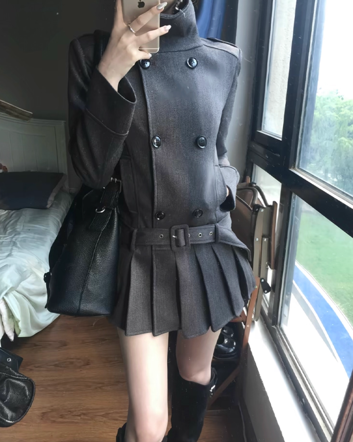 Pleated Coat Dress プリーツ コート ドレス