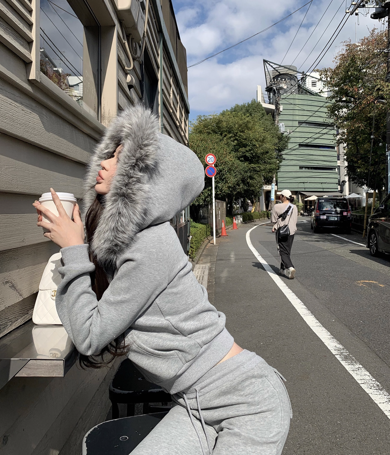 Big Fur Hoodie Flare Pants 裏起毛ビッグファーフーディ フレアパンツ セットアップ