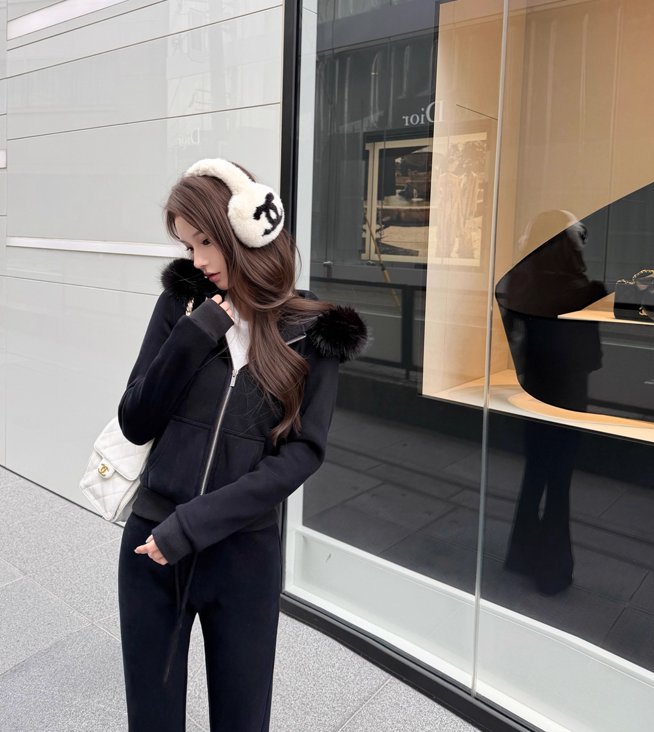 Big Fur Hoodie Flare Pants 裏起毛ビッグファーフーディ フレアパンツ セットアップ