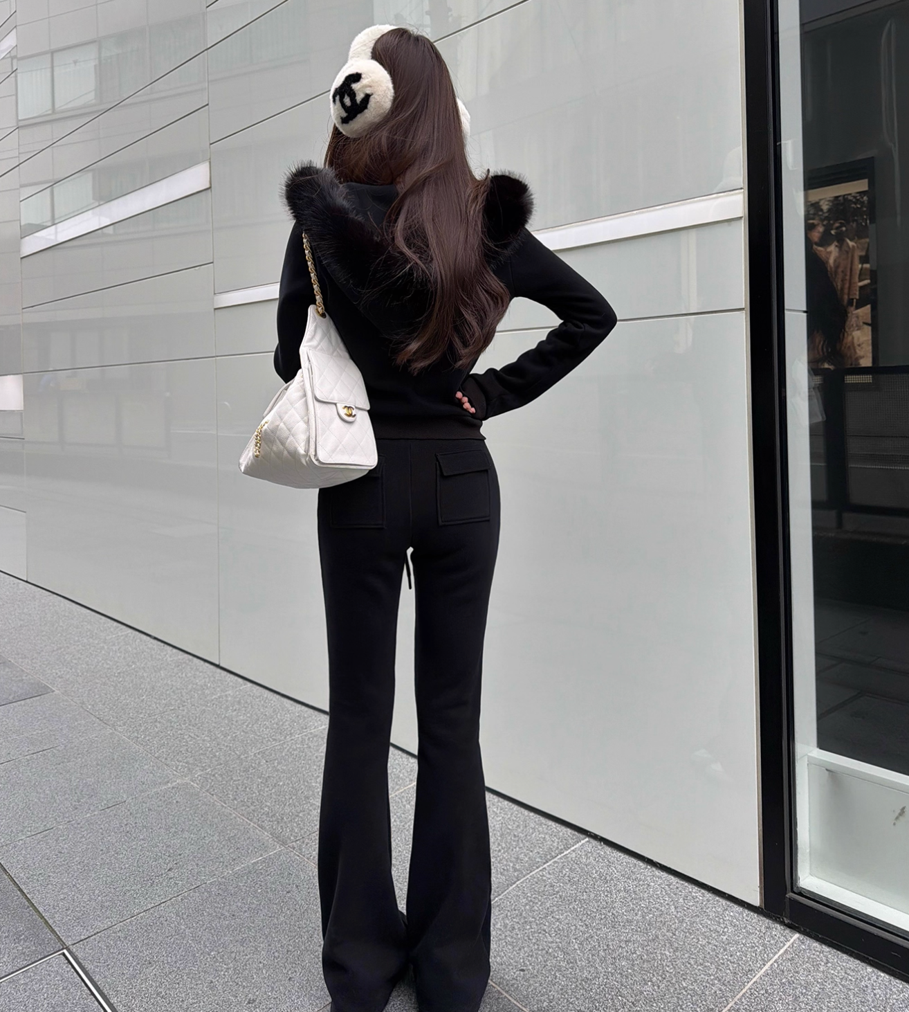 Big Fur Hoodie Flare Pants 裏起毛ビッグファーフーディ フレアパンツ セットアップ