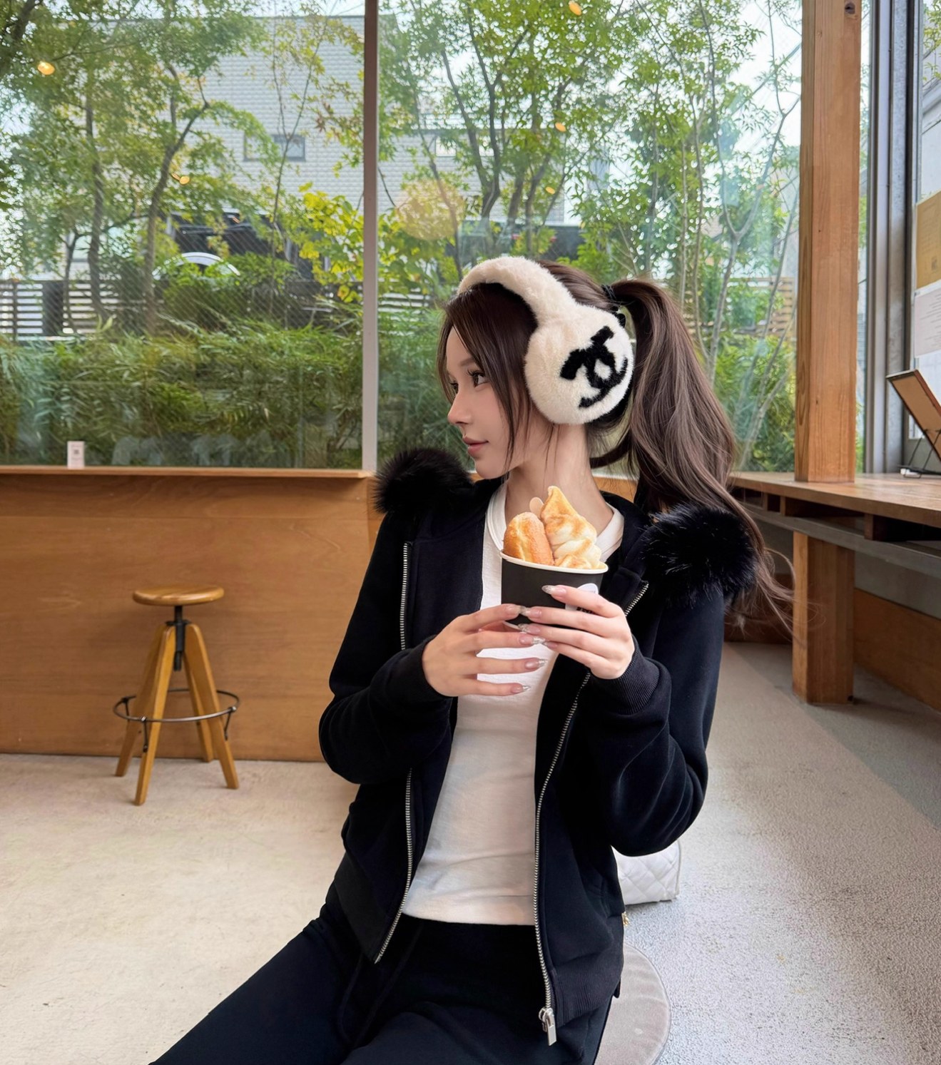 Big Fur Hoodie Flare Pants 裏起毛ビッグファーフーディ フレアパンツ セットアップ