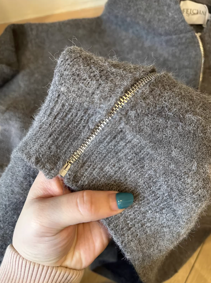 Couple Knit Hooodie カップル ニット フーディ