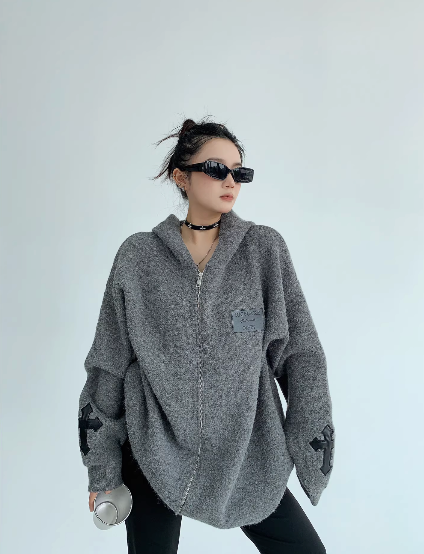 Couple Knit Hooodie カップル ニット フーディ