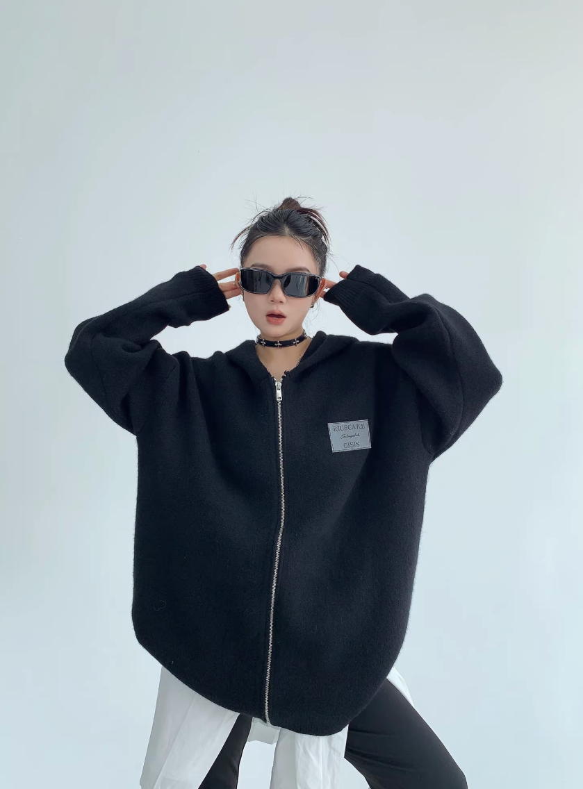 Couple Knit Hooodie カップル ニット フーディ