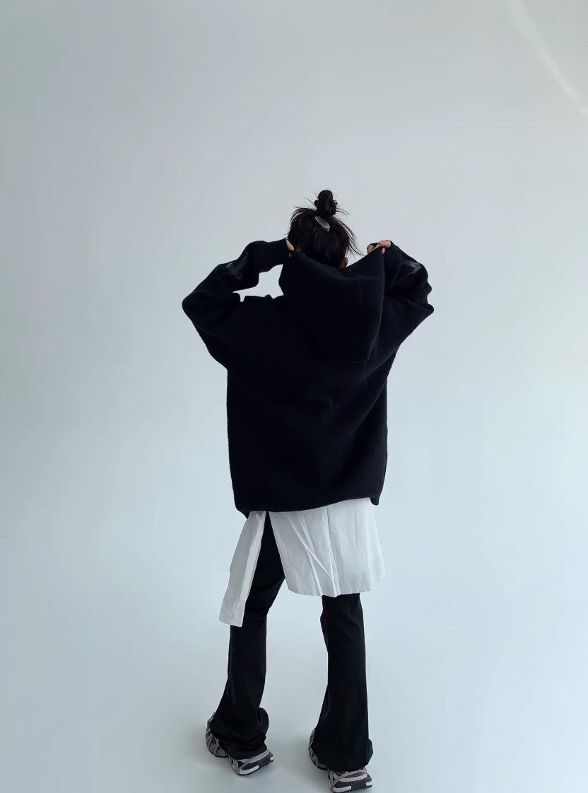 Couple Knit Hooodie カップル ニット フーディ