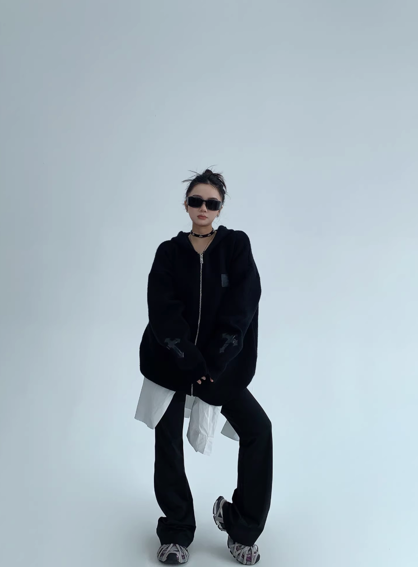 Couple Knit Hooodie カップル ニット フーディ