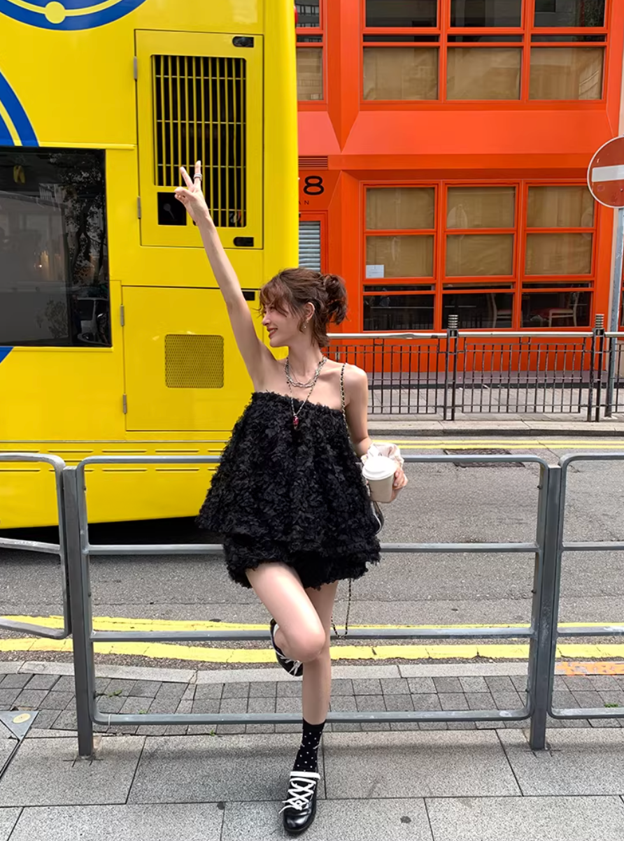 3D Floral Cami Short pants  セットアップ 3D フローラルキャミ パンツ