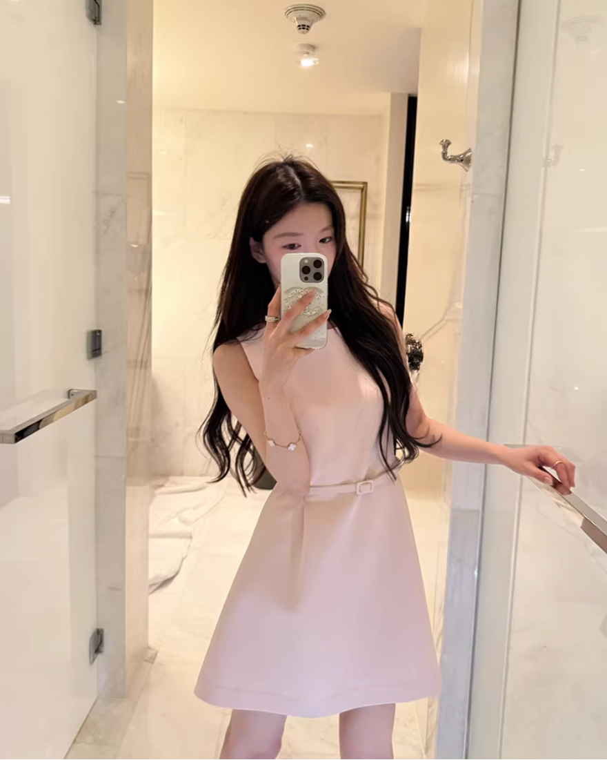 Belt Midi Dress ベルト ミディ ドレス