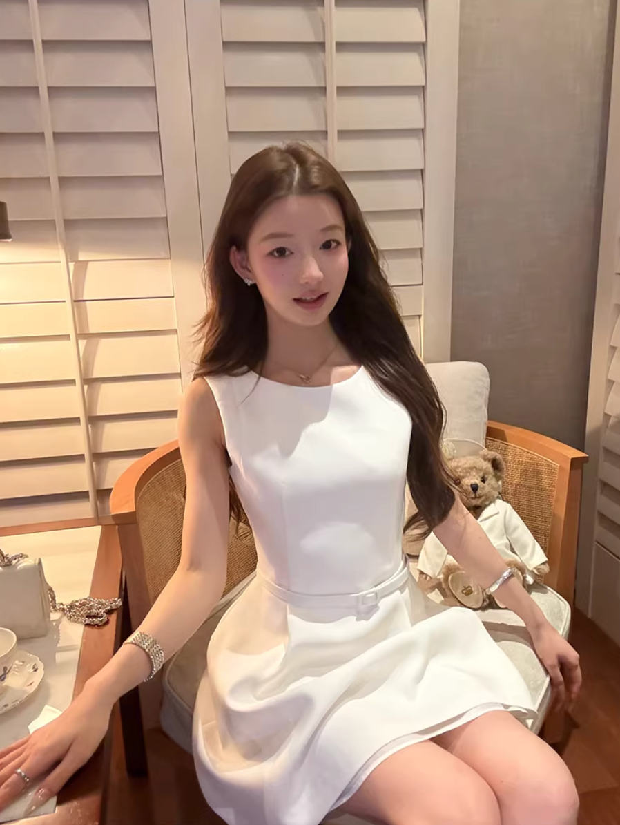 Belt Midi Dress ベルト ミディ ドレス