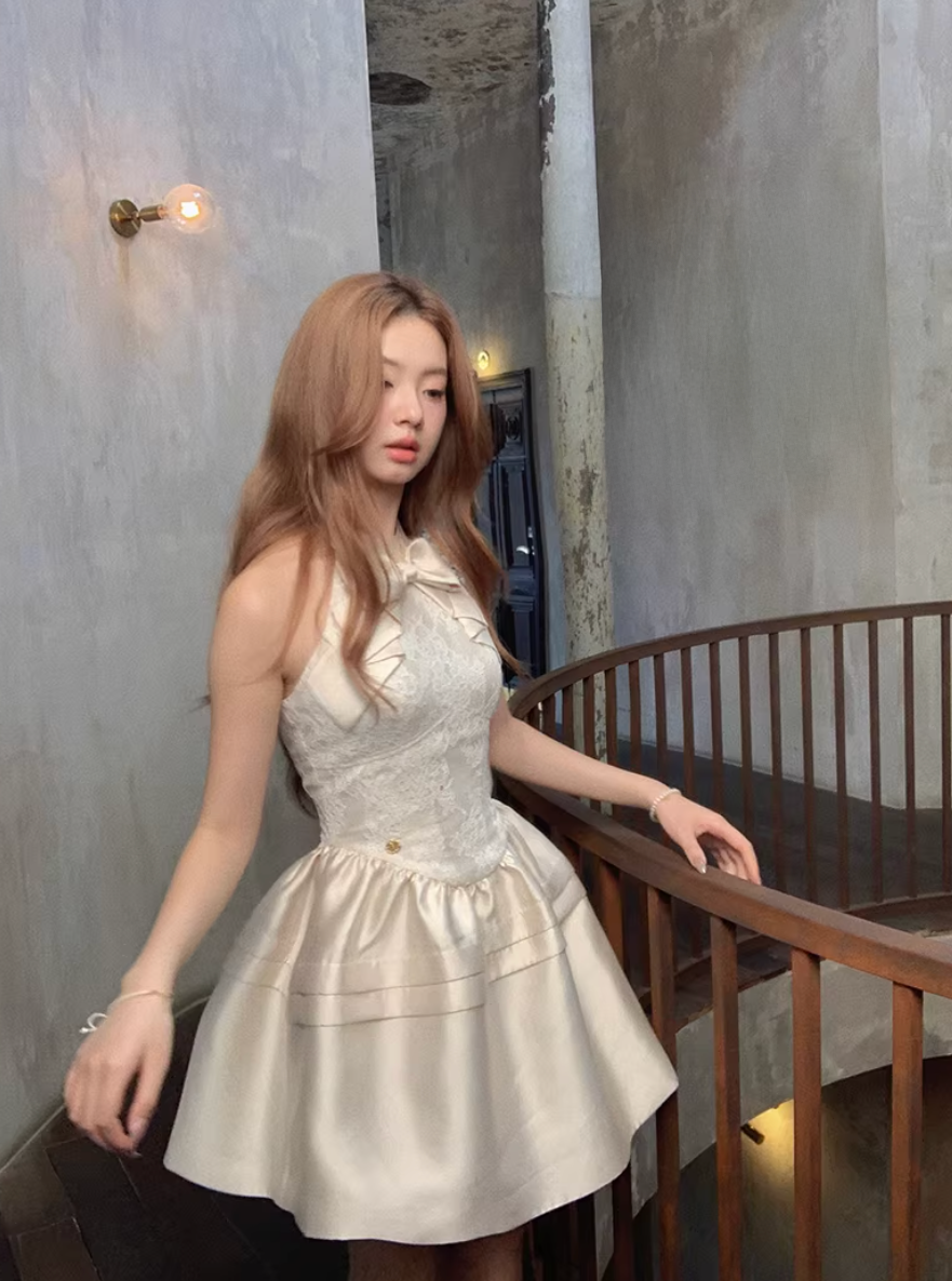 Ribbon Lace Holter Dress リボンレース ホルタードレス