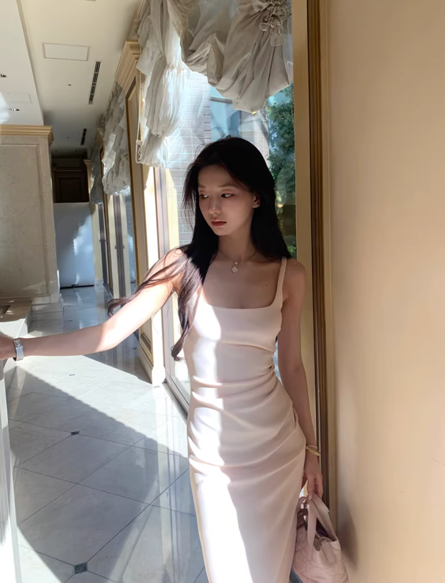 Body consciousress Satin Dress ボディコンシャス サテン ドレス