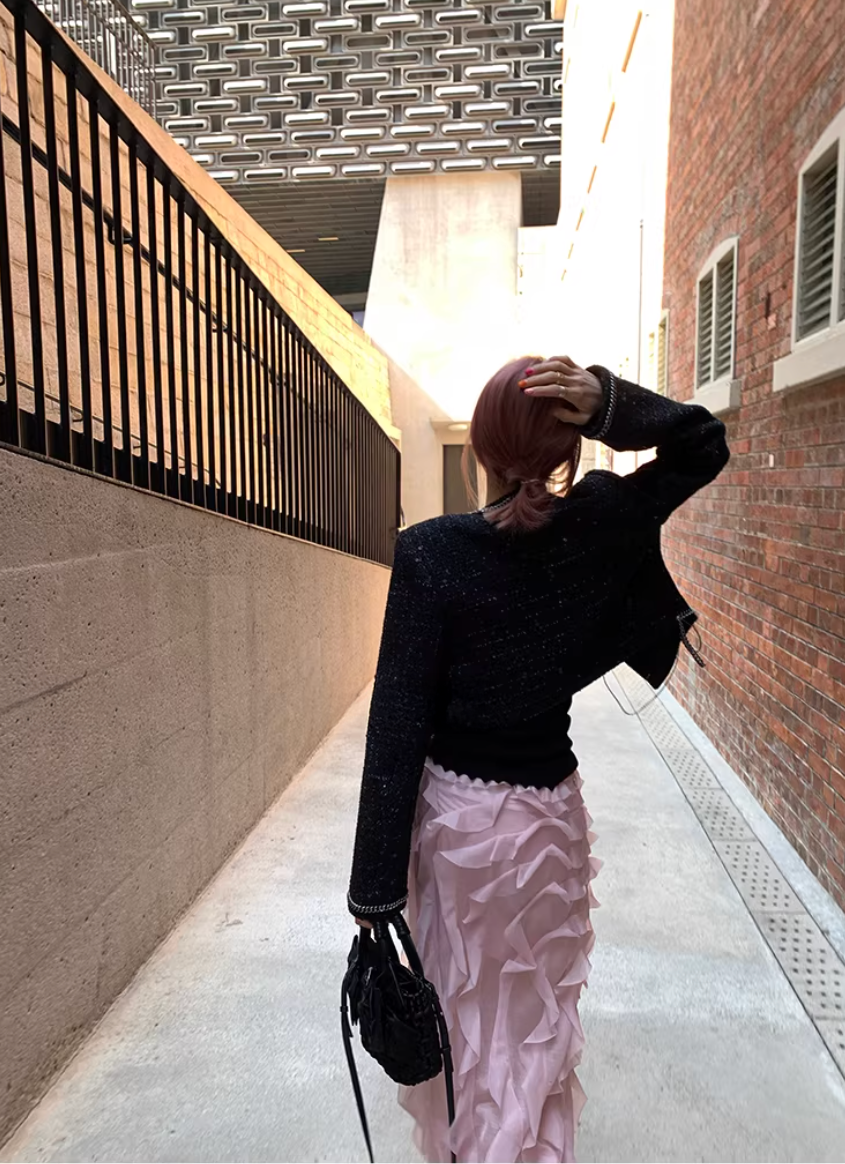 Chain Black Short Jacket チェーン ブラック ショートジャケット