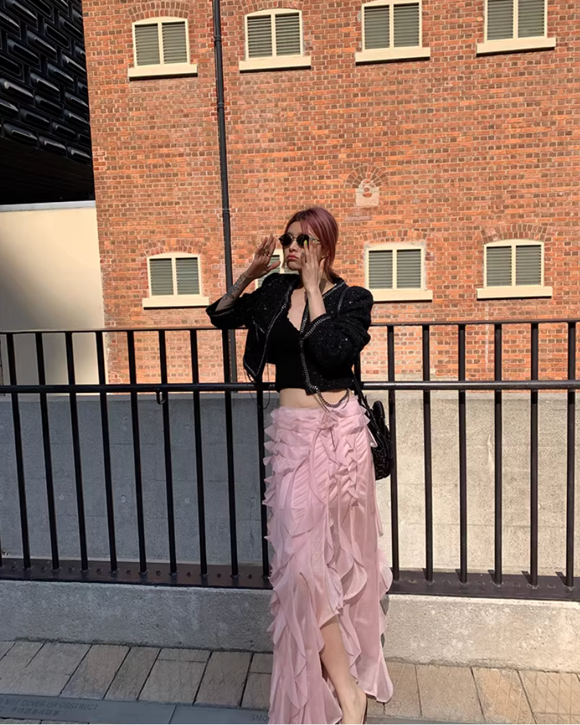 Chain Black Short Jacket チェーン ブラック ショートジャケット