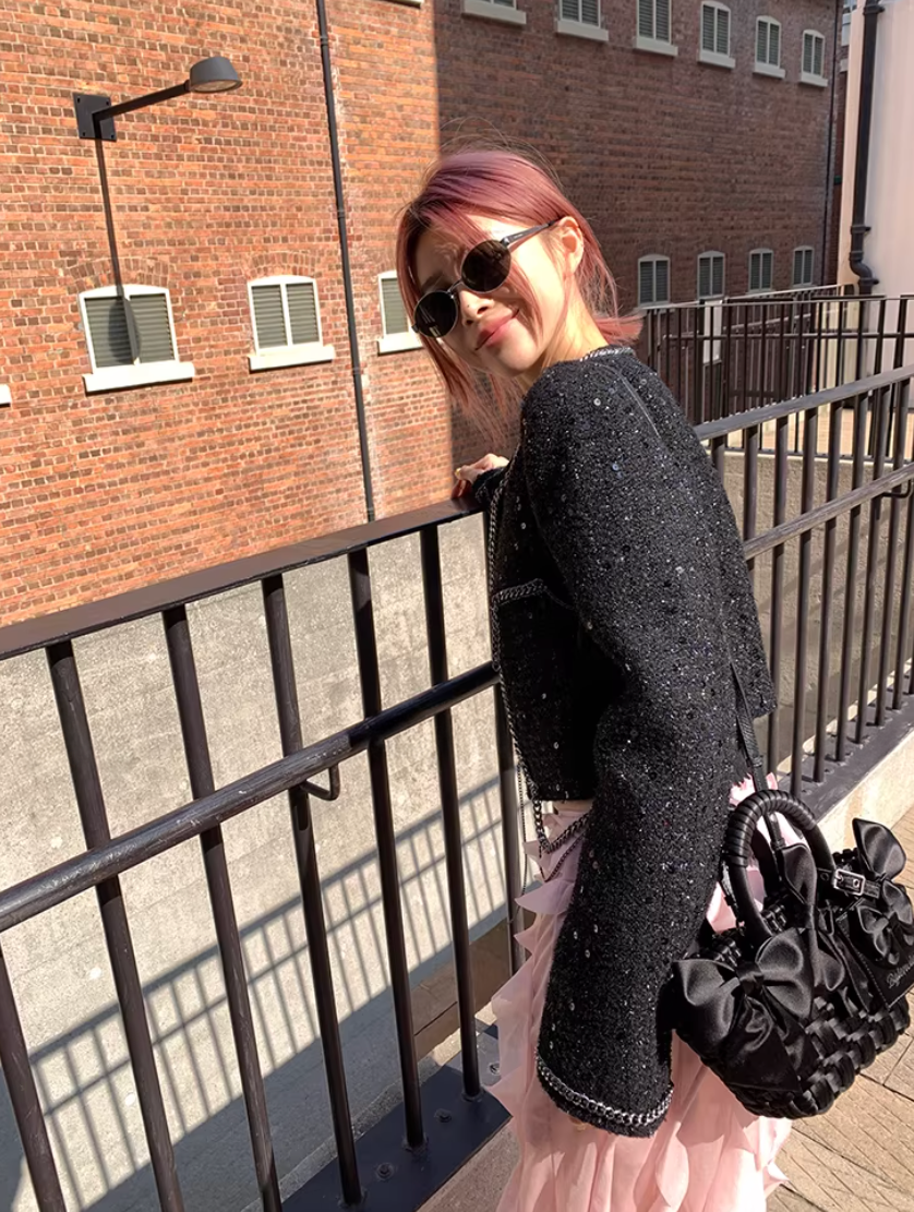 Chain Black Short Jacket チェーン ブラック ショートジャケット